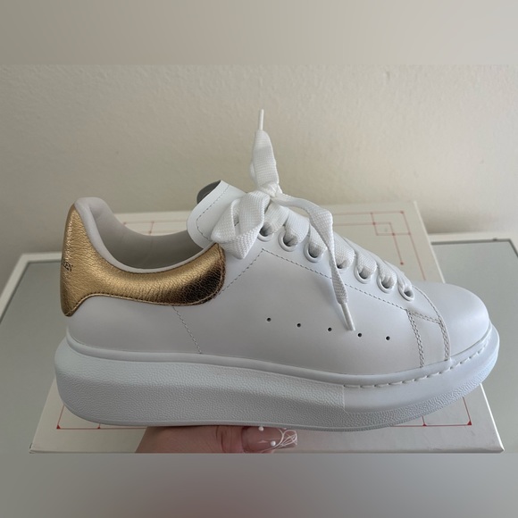 Women’s Metallic Oversized Alexander McQueen Sneakers - Picture 1 of 4
